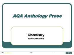 AQA Anthology Prose Chemistry by Graham Swift