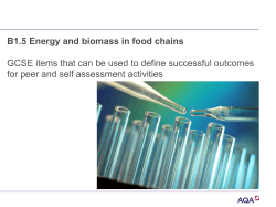 B1.5 Energy and biomass in food chains
