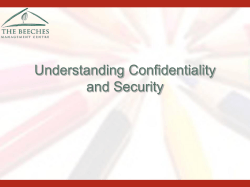 Understanding Confidentiality and Security