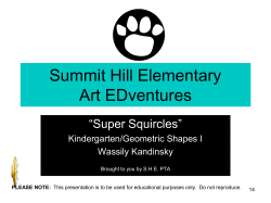 Summit Hill Elementary Art EDventures “Super Squircles” Kindergarten/Geometric Shapes I
