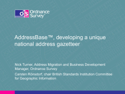 ™, developing a unique AddressBase national address gazetteer