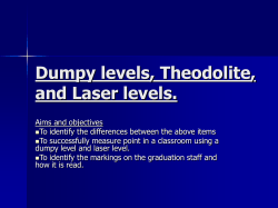Dumpy levels, Theodolite, and Laser levels.