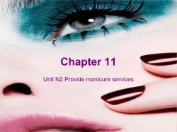 Chapter 11 Unit N2 Provide manicure services