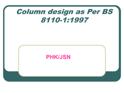 Column design as Per BS 8110-1:1997 PHK/JSN