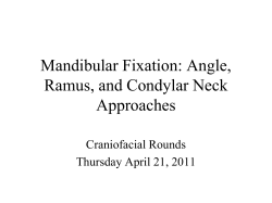 Mandibular Fixation: Angle, Ramus, and Condylar Neck Approaches Craniofacial Rounds