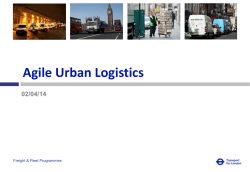 Agile Urban Logistics 02/04/14 Freight &amp; Fleet Programmes