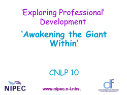 ‘Awakening the Giant Within’ ‘Exploring Professional’ Development
