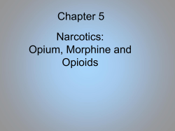 Chapter 5 Narcotics: Opium, Morphine and Opioids