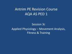 Antrim PE Revision Course AQA AS PED 1 Session 3c