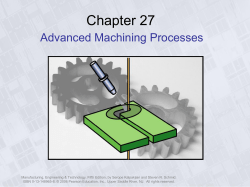 Chapter 27 Advanced Machining Processes