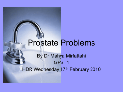 Prostate Problems By Dr Mahya Mirfattahi GPST1 HDR Wednesday 17