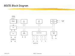 80C51 Block Diagram CSE 477 8051 Overview 1