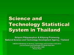 Science and Technology Statistical System in Thailand