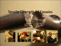 Tensile Strength Of Epoxies Santa Rosa Junior College Engineering 45