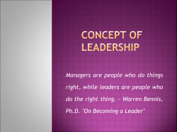 Managers are people who do things