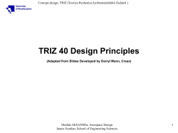 TRIZ 40 Design Principles