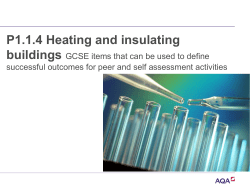 P1.1.4 Heating and insulating buildings