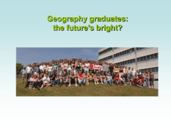 Geography graduates: the future’s bright?