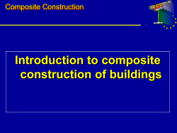 Introduction to composite construction of buildings Composite Construction 1