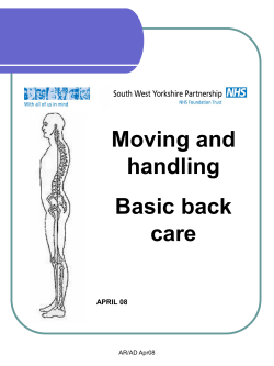 Moving and handling Basic back care