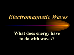 Electromagnetic Waves What does energy have to do with waves?