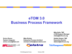 eTOM 3.0 Business Process Framework