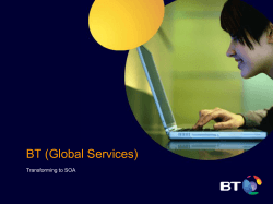 BT (Global Services) Transforming to SOA