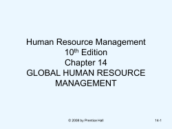 Human Resource Management 10 Edition Chapter 14