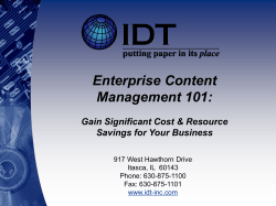 Enterprise Content Management 101: Gain Significant Cost &amp; Resource Savings for Your Business