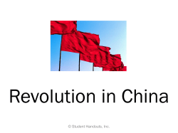 Revolution in China © Student Handouts, Inc.