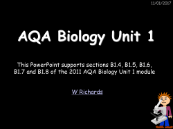 AQA Biology Unit 1