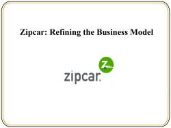 Zipcar: Refining the Business Model