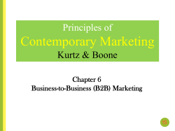 Contemporary Marketing Principles of Kurtz &amp; Boone Chapter 6