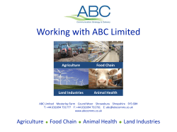 Working with ABC Limited Agriculture Food Chain Land Industries
