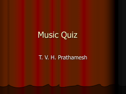 Music Quiz T. V. H. Prathamesh