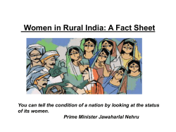 Women in Rural India: A Fact Sheet
