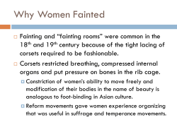 Why Women Fainted