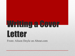Writing a Cover Letter From: Alison Doyle on About.com