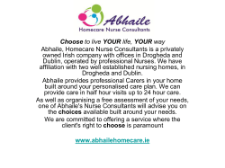 Choose Abhaile, Homecare Nurse Consultants is a privately