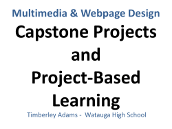 Capstone Projects and Project-Based Learning