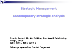 Strategic Management Contemporary strategic analysis 1 Grant, Robert M., 6e Edition, Blackwell Publishing,
