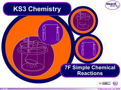 KS3 Chemistry 7F Simple Chemical Reactions © Boardworks Ltd 2004