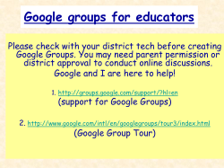 Google groups for educators