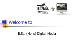 Welcome to B.Sc. (Hons) Digital Media