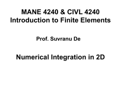 MANE 4240 &amp; CIVL 4240 Introduction to Finite Elements Prof. Suvranu De