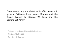 “How democracy and dictatorship affect economic