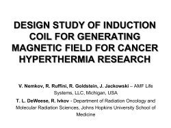 DESIGN STUDY OF INDUCTION COIL FOR GENERATING MAGNETIC FIELD FOR CANCER HYPERTHERMIA RESEARCH