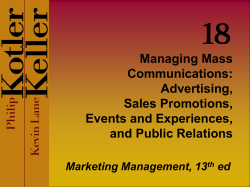 18 Managing Mass Communications: Advertising,
