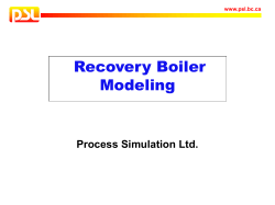 Recovery Boiler Modeling Process Simulation Ltd. www.psl.bc.ca