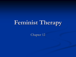 Feminist Therapy Chapter 12